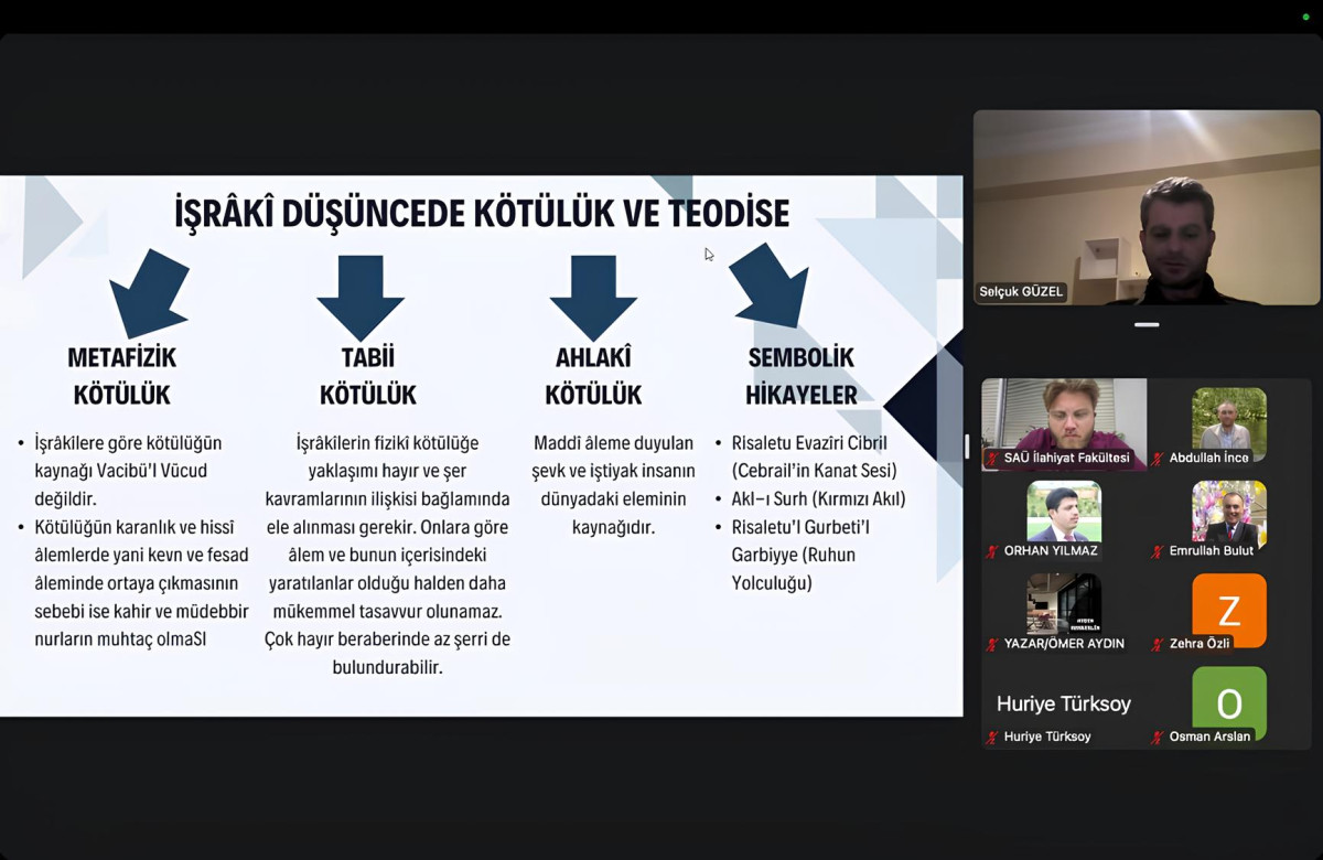 İşraki Düşüncede Kötülük Problemi Tartışıldı