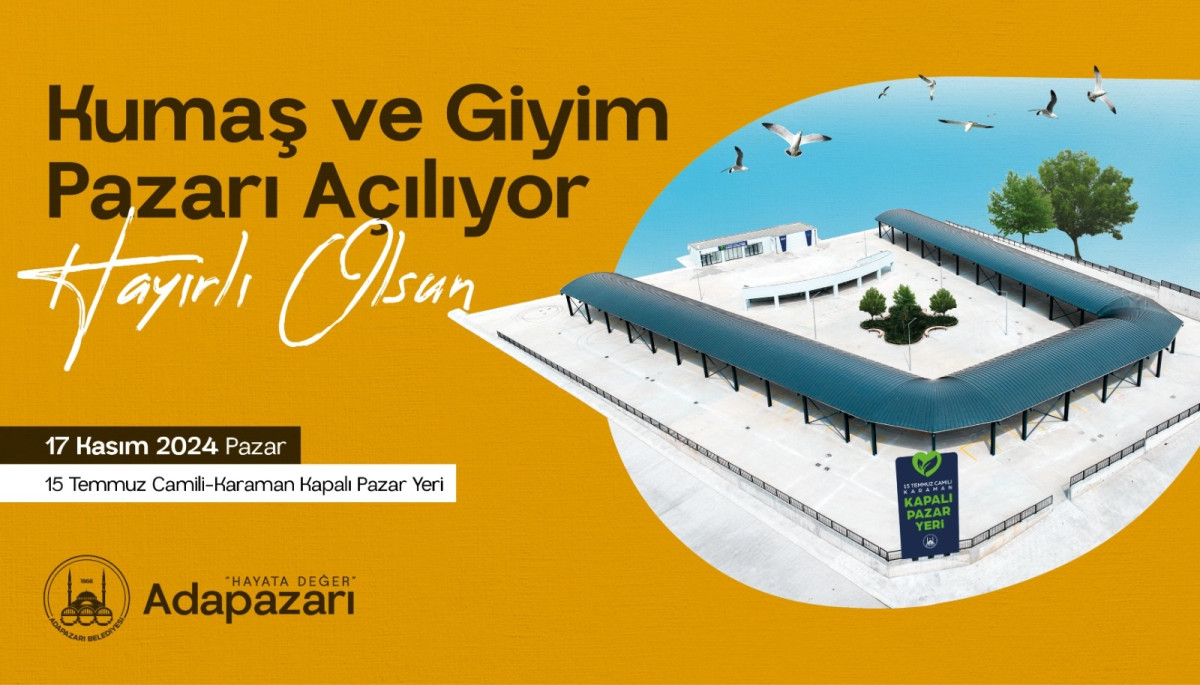 Kumaş ve Giyim Pazarı 17 Kasım'da Açılıyor