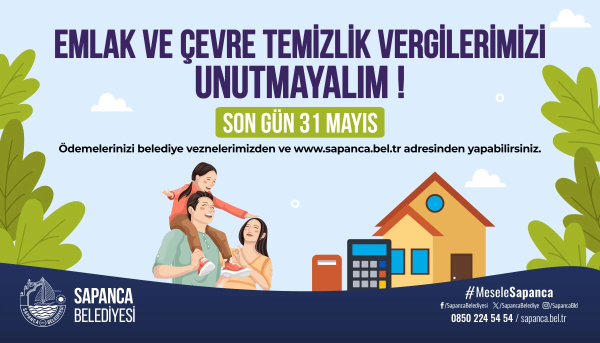 Sapanca Belediyesi’nden Emlak Vergisi Ödemelerinde Kolaylık Sağlayan Uygulamalar
