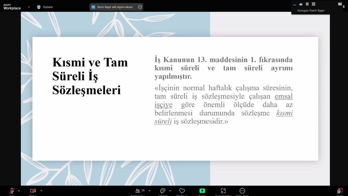 SATSO Akademi'de “İş Sözleşmesinin Kurulması, İşçi ve İşverenin Hak ve Borçları” Eğitimi