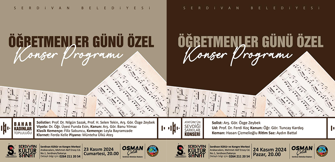 Serdivan Belediyesi’nden Öğretmenlere Konser Jesti